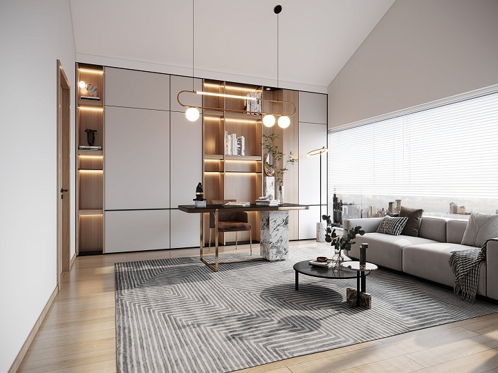 沃格黃杉書(shū)房書(shū)柜圖片