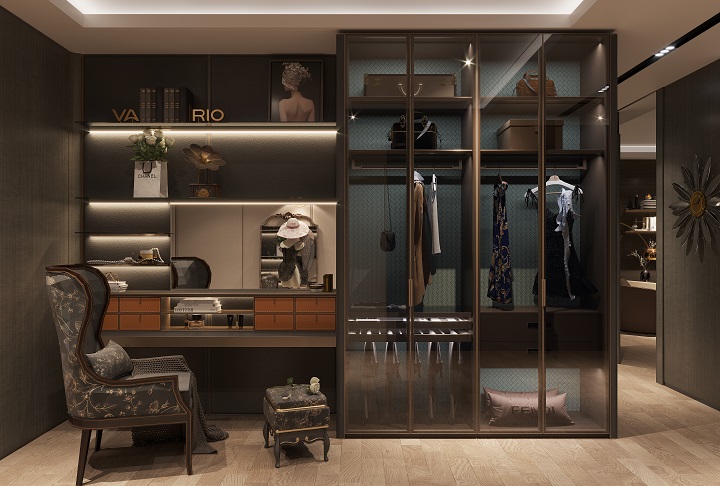 梳妝臺(tái)衣柜組合柜圖片